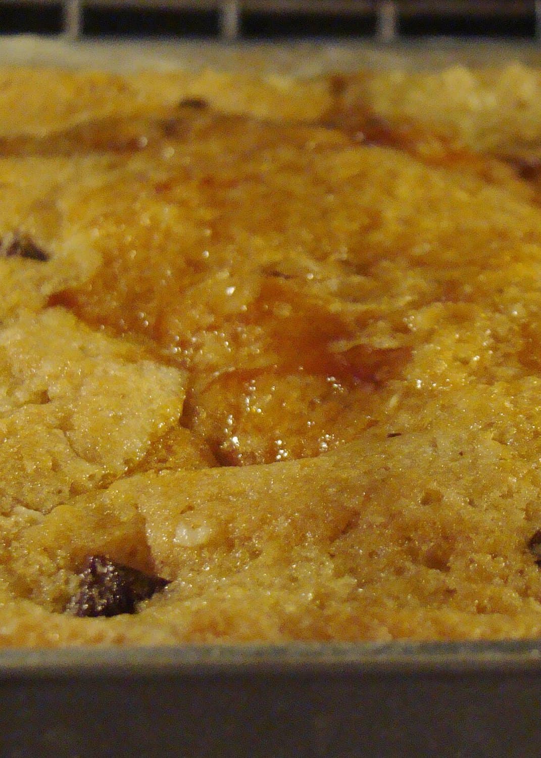 mix walnuts and white chocolate chips into batter