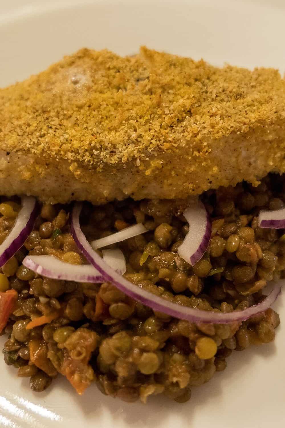 cod added to tomato mixture