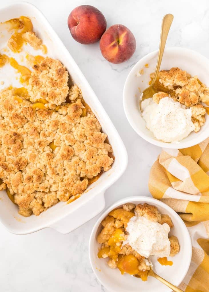 Peaches and Cream Cobbler